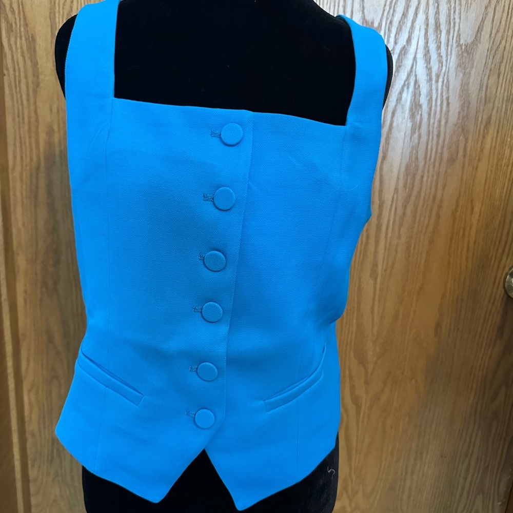 Skies Are Blue Women's Blue Vest - Picture 2 of 8
